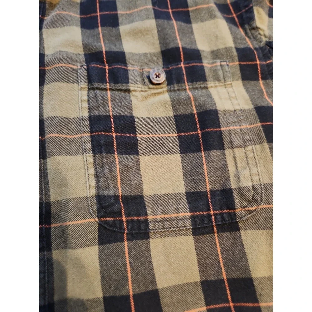 Deluth‎ Trading Co MagnaReady Flannel Shirt Mens XL Olive Plaid Magnetic Closure